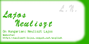 lajos neuliszt business card